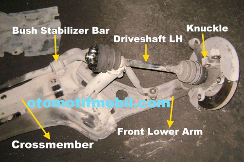 crossmember lower arm driveshaft kiri mobil vios limo 2003