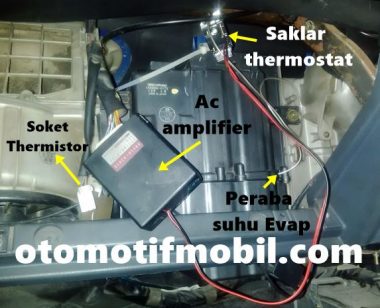 Gambar modifikasi ac mobil menggunakan thermostat kawat
